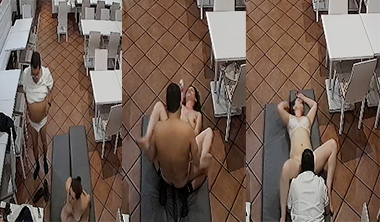 Uncle Affair With Hot GF Fuck In Restaurant CCTV Clips- Part 1